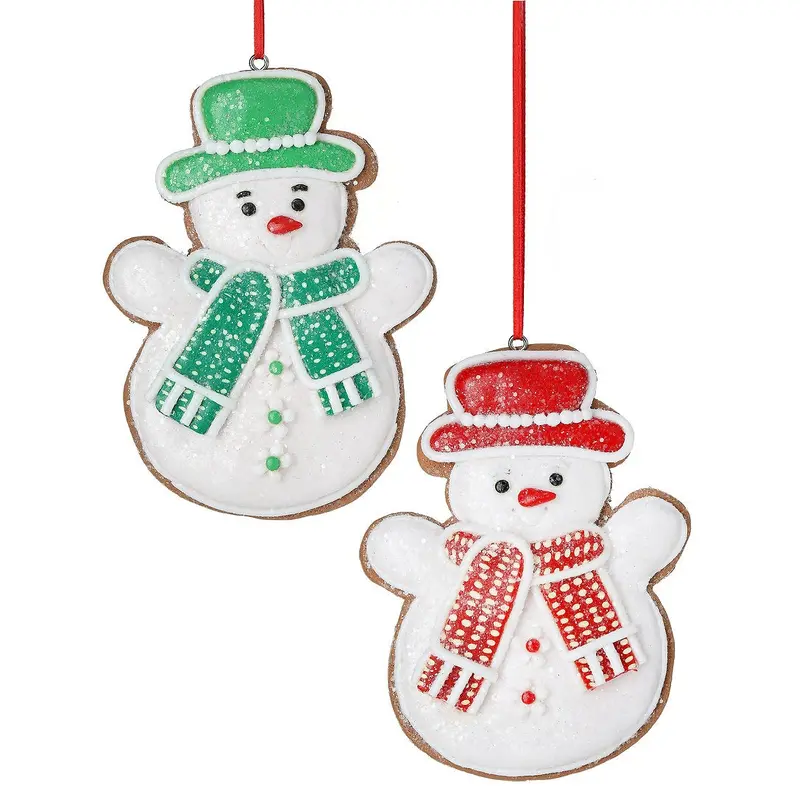 5" Gingerbread Cookie Snowman Ornament