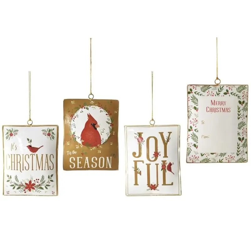 5" Holiday Plaque Ornament Tag