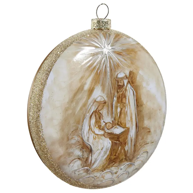 5" North Star Holy Family Disc Ornament