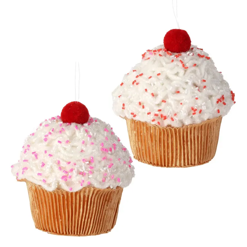 5" Sweet Sprinkled Cupcake Ornament