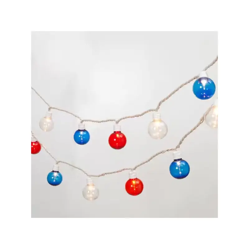 Set of 40 Incandescent Patriotic 40 Lights (Red, White & Blue)