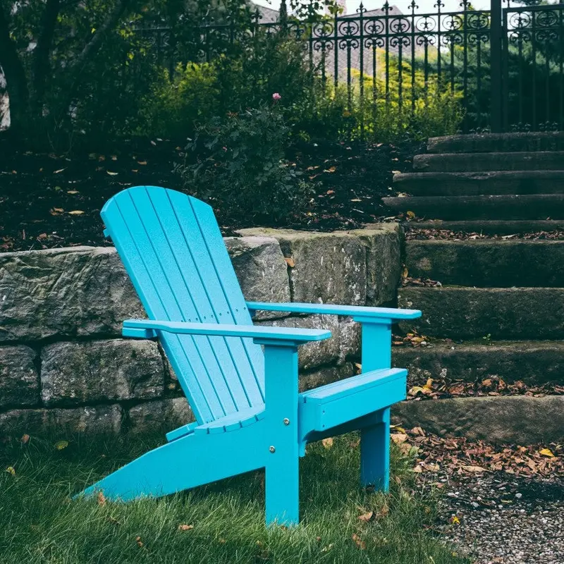 Aruba Blue Folding Adirondack Chair from LuxCraft