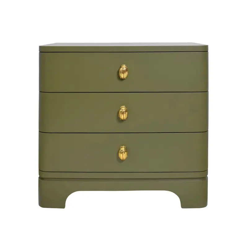 Fortune Olive Green Side Table by Worlds Away