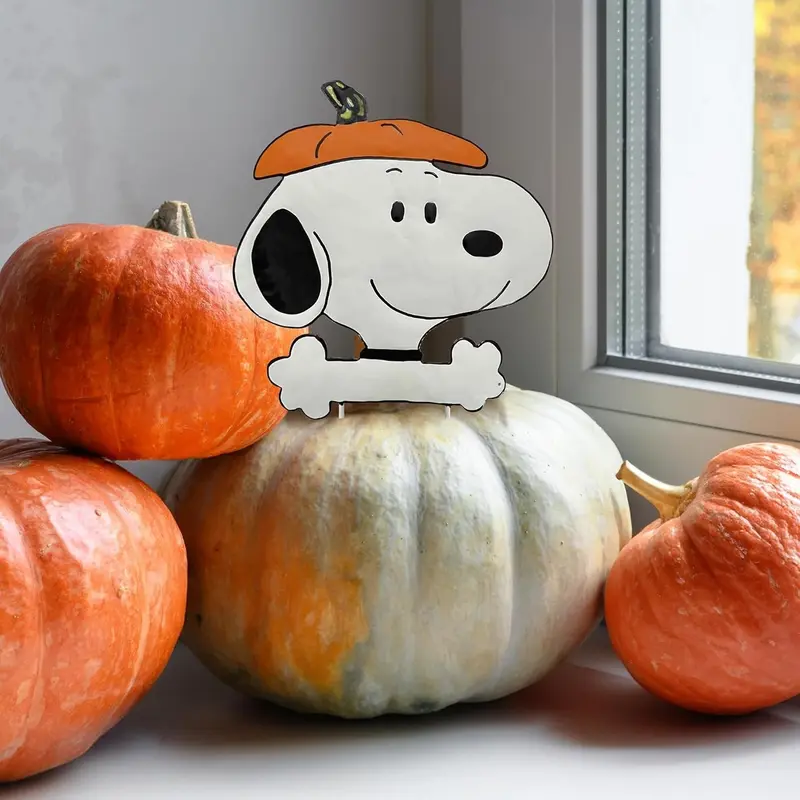 Peanuts Halloween Snoopy Pumpkin Press-In Decoration