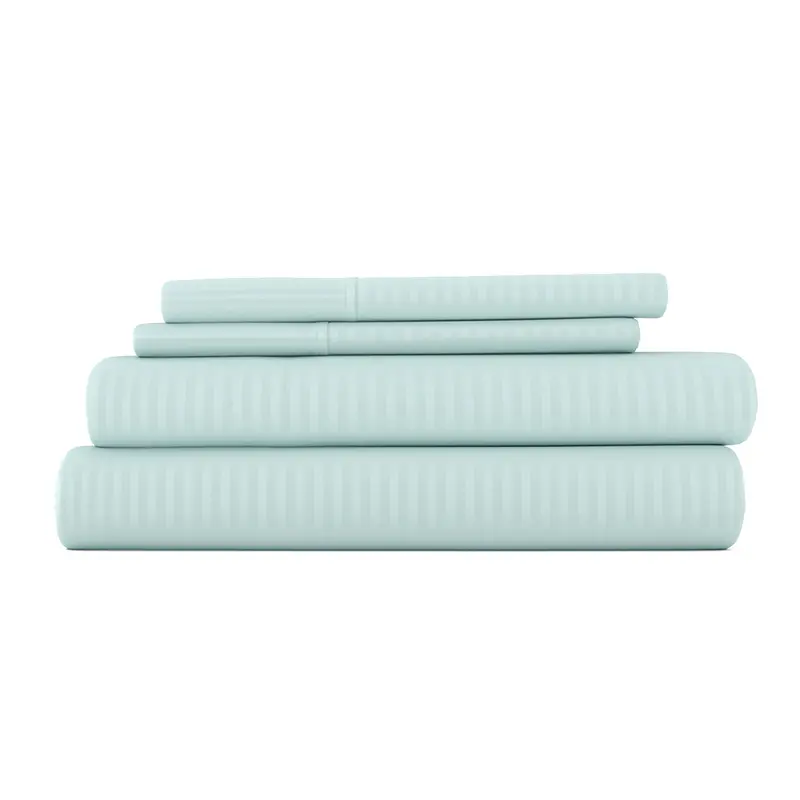 Striped Embossed 4-Piece Sheet Set