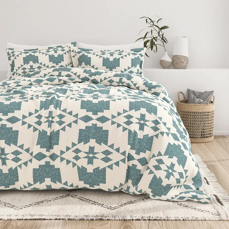 Adobe Diamond Pattern 3-Piece Duvet Cover Set (Sale)