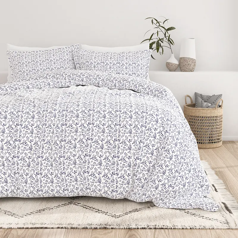 Burst of Vines Pattern 3-Piece Duvet Cover Set (Sale)