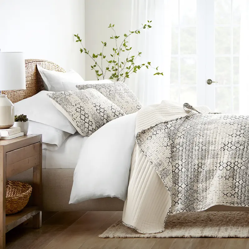 Distressed Aztec Reversible Quilted Coverlet Set (Sale)