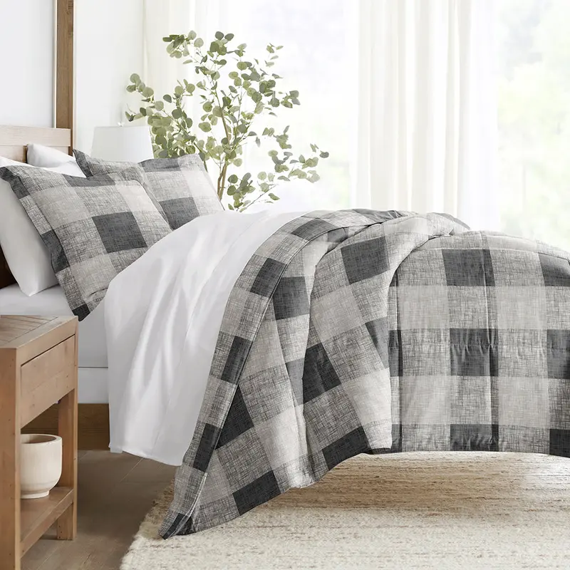 Gingham Down-Alternative Comforter Set (Sale)