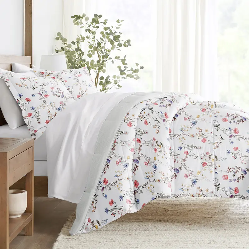 Meadow Floral Reversible Down-Alternative Comforter Set (Sale)