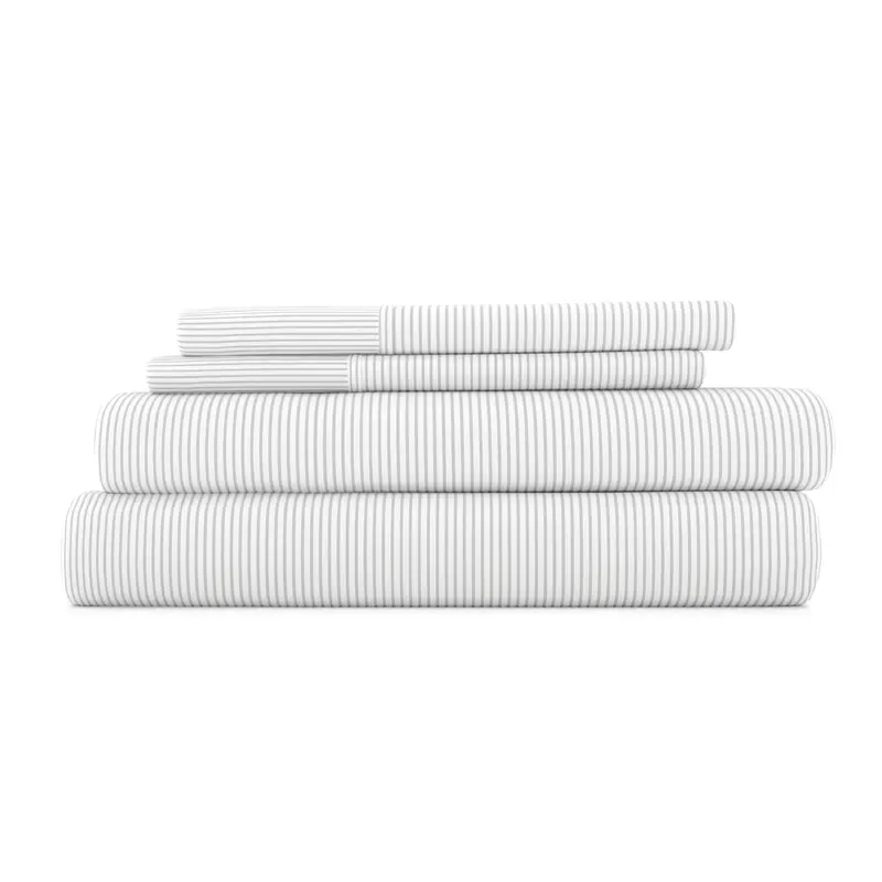 Pinstriped Pattern 4-Piece Sheet Set (Sale)