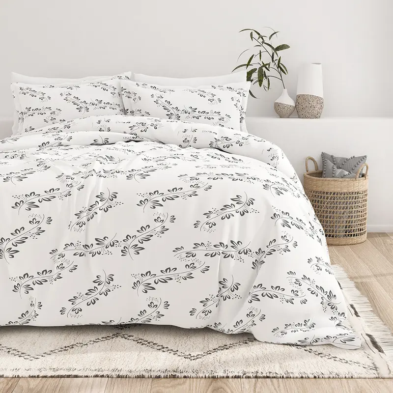 Simple Vine Pattern 3-Piece Duvet Cover Set (Sale)