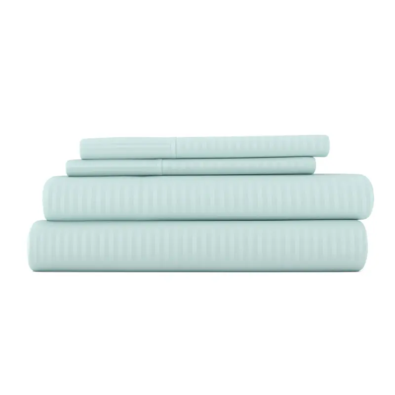 Striped Embossed 4-Piece Sheet Set - Sale