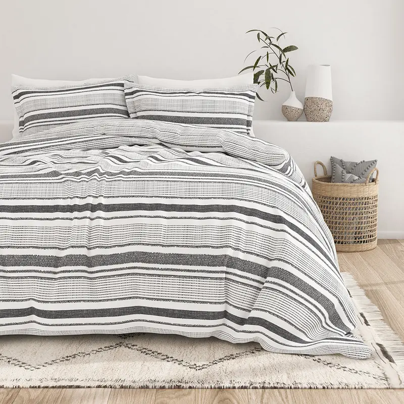 Vintage Stripe Pattern 3-Piece Duvet Cover Set (Sale)