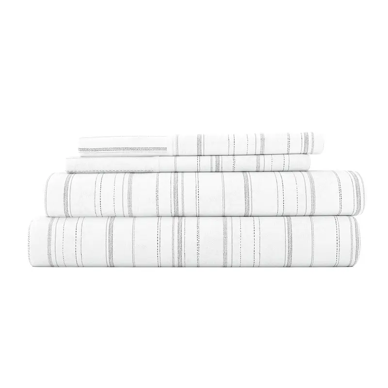 Weathered Stripe 4-Piece Flannel Sheet Set (Sale)