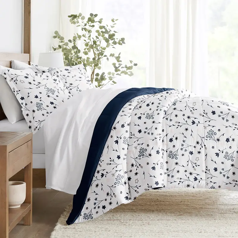 1 1 Forget Me Not Reversible Down-Alternative Comforter Set - 12 Days of Deals