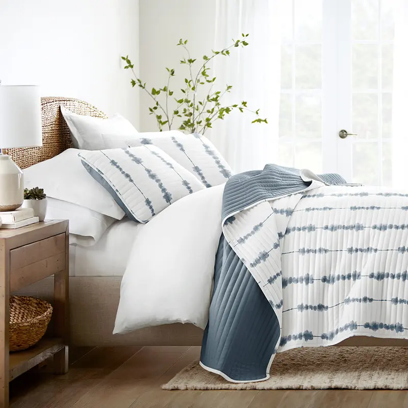 1 1 Shibori Reversible Quilted Coverlet Set - 12 Days of Deals