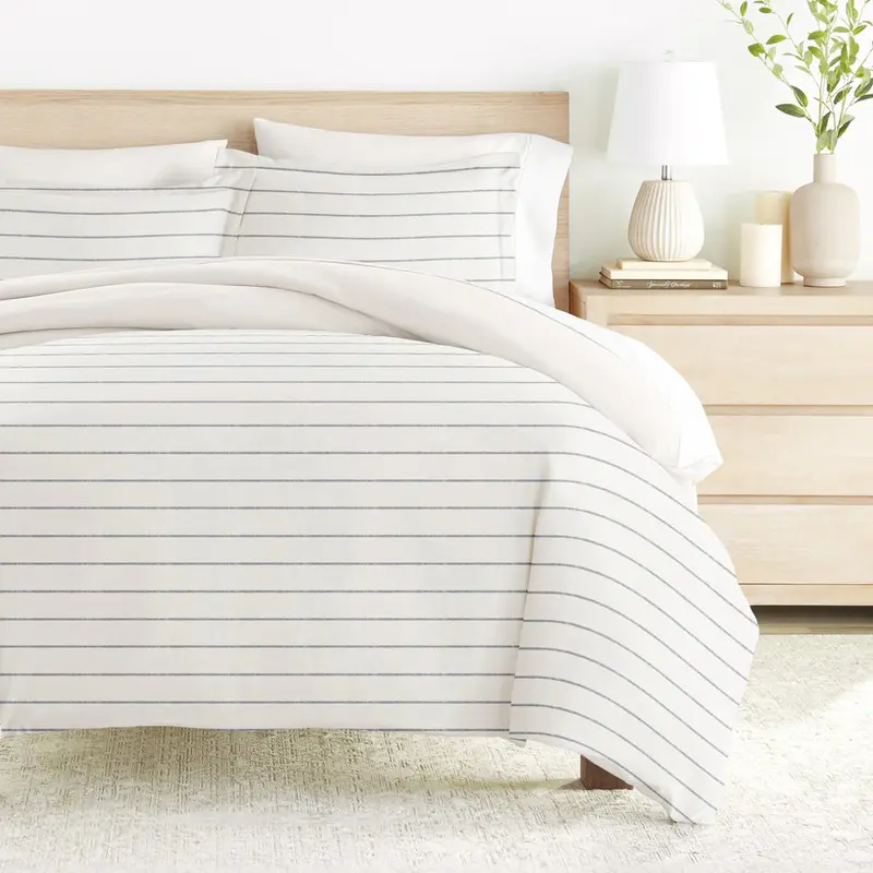 Harbor Stripe Reversible Pattern 3-Piece Duvet Cover Set (Sale)