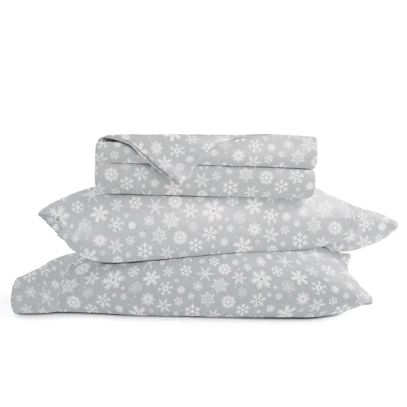 Let It Snow Patterned 4-Piece Sheet Set