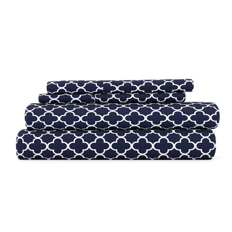 Quatrefoil Pattern 4-Piece Sheet Set - Sale