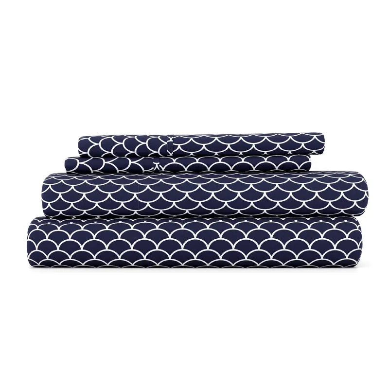 Scallops Pattern 4-Piece Sheet Set - Sale