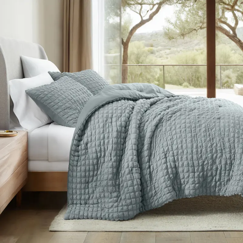 Seersucker Box Textured Down-Alternative Comforter Set - Sale
