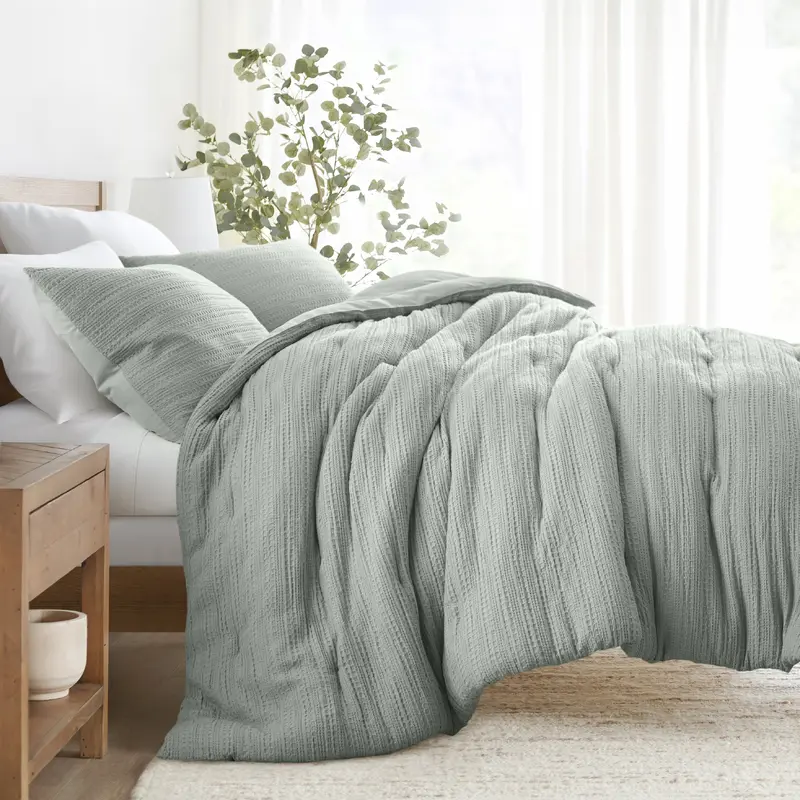 Waffle Textured Down-Alternative Comforter Set - Sale