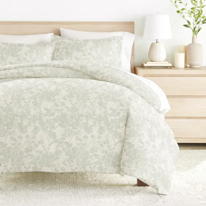 Weathered Floral Pattern 3-Piece Duvet Cover Set (Sale)