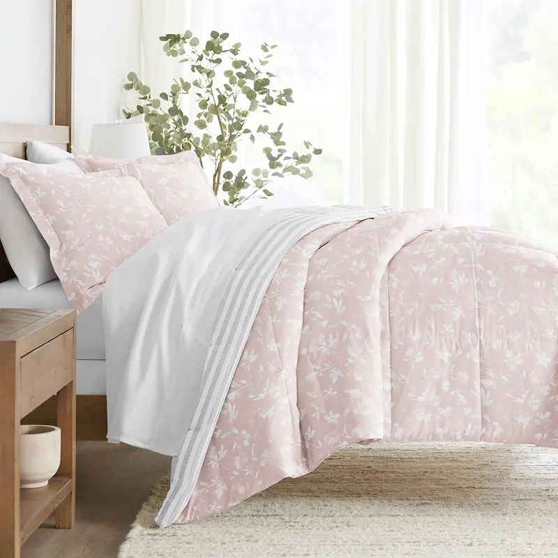 1 1 Pressed Flowers Reversible Down-Alternative Comforter Set - 12 Days of Deals