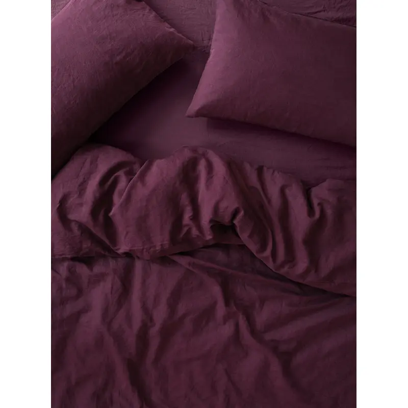 Berry Linen Blend Duvet Cover