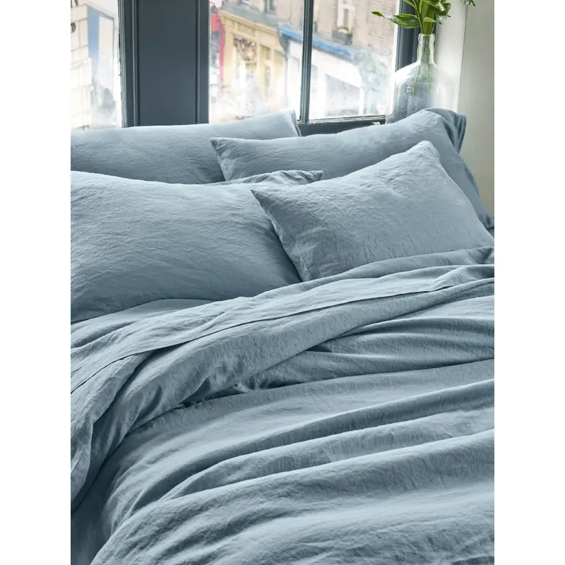 Dusk Blue Linen Blend Pillowcase (Pair)