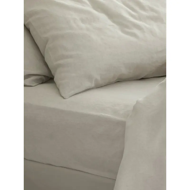 Oatmeal 100% Linen Fitted Sheet