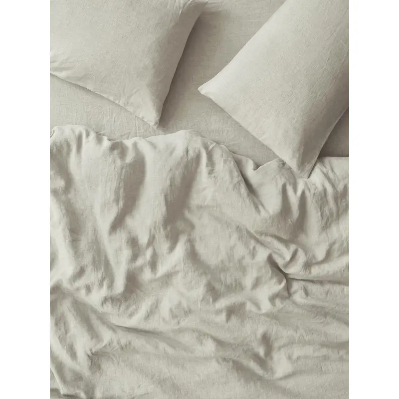 Oatmeal Linen Blend Duvet Cover