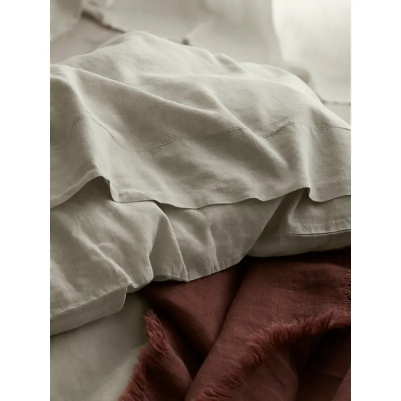 Oatmeal Linen Blend Flat Sheet