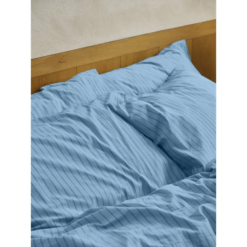 Pale Blue Favorite Shirt Stripe Cotton Pillowcases (Pair)