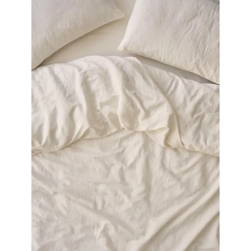 Pearl Linen Blend Duvet Cover