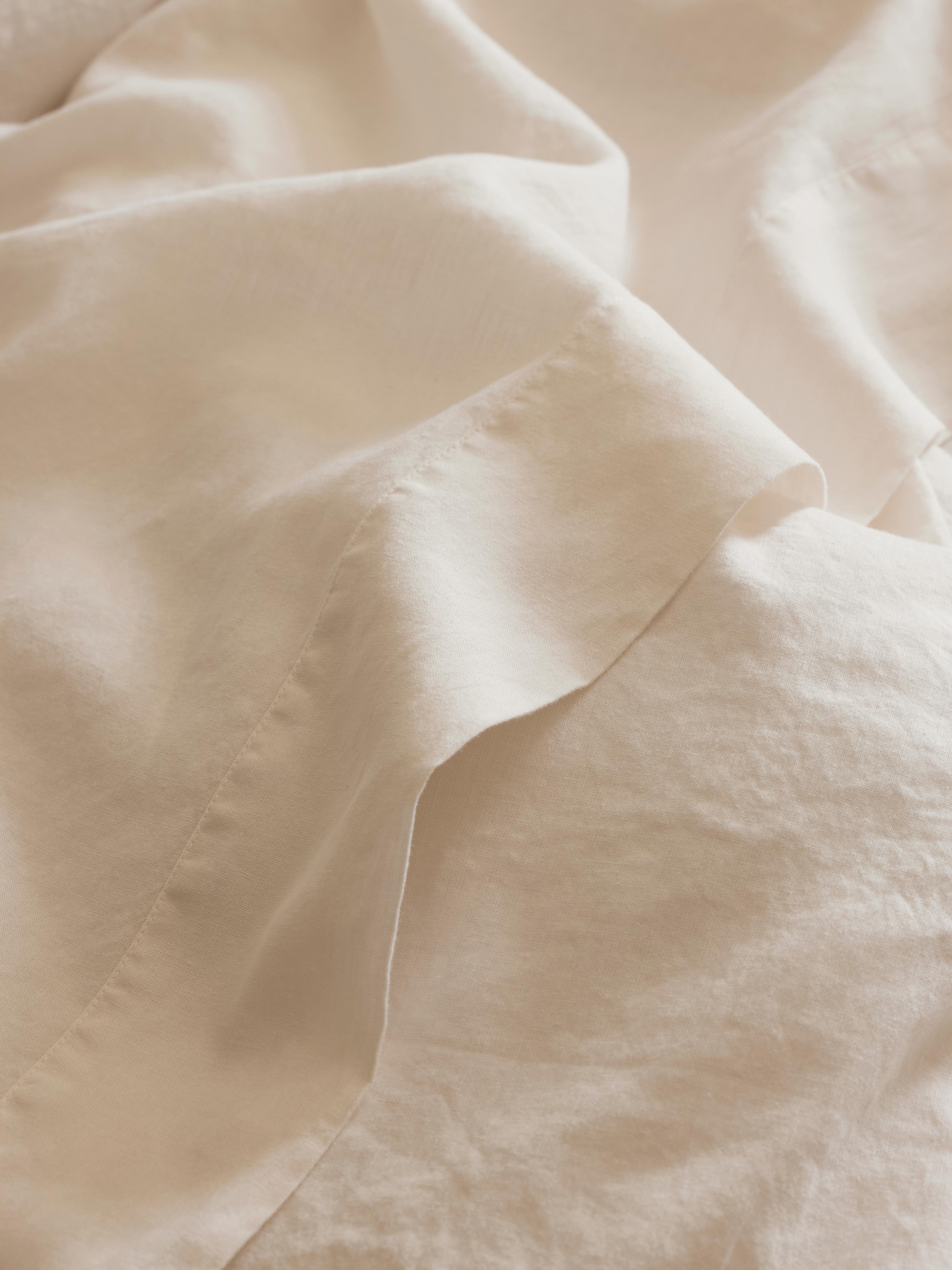 Pearl Linen Blend Flat Sheet