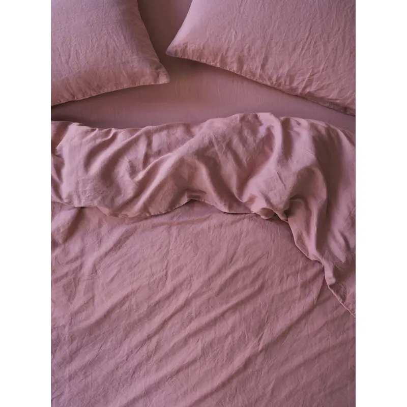 Raspberry 100% Linen Duvet Cover