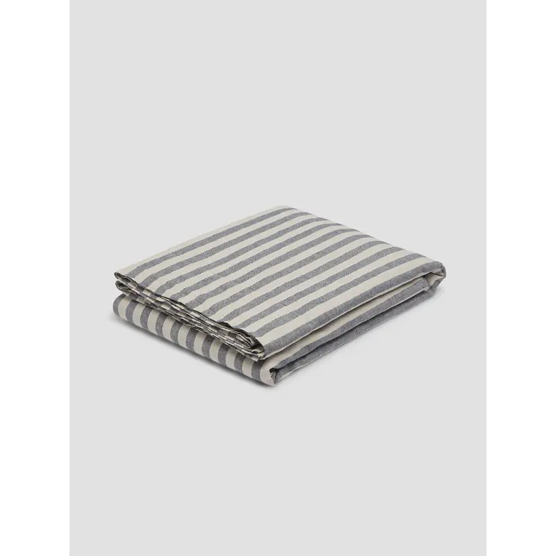 Atlantic Pembroke Stripe Linen Blend Flat Sheet
