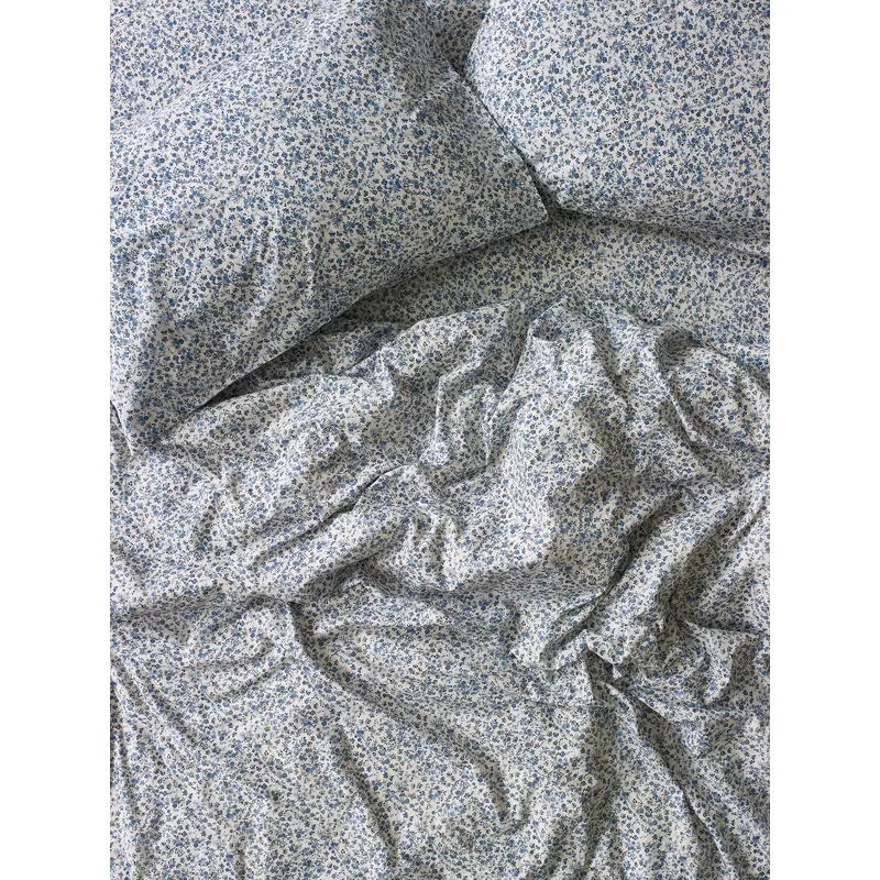 Blue Mini Meadow Cotton Duvet Cover