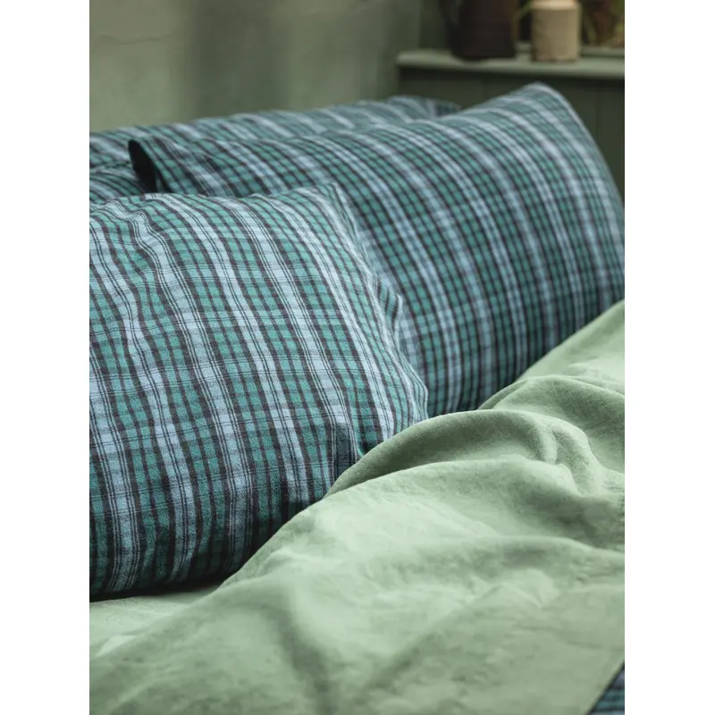 Canopy Heathcliff Plaid Flannel Cotton Pillowcase (Pair)