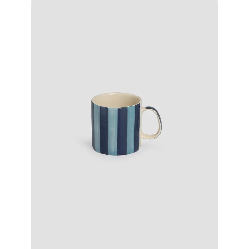 Dusk Blue Pembroke Stripe Ceramic Mug