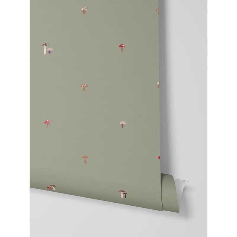 Lichen Green Mushrooms Wallpaper