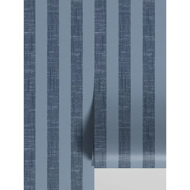 Navy Pembroke Stripe Wallpaper