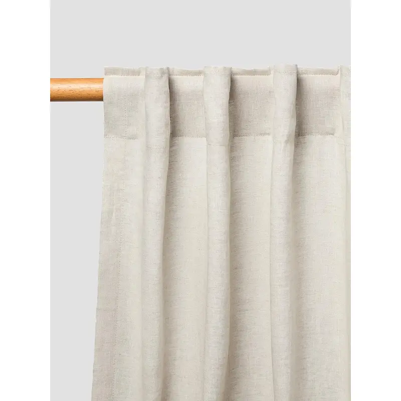 Oatmeal Linen Blend Curtain (Pair)