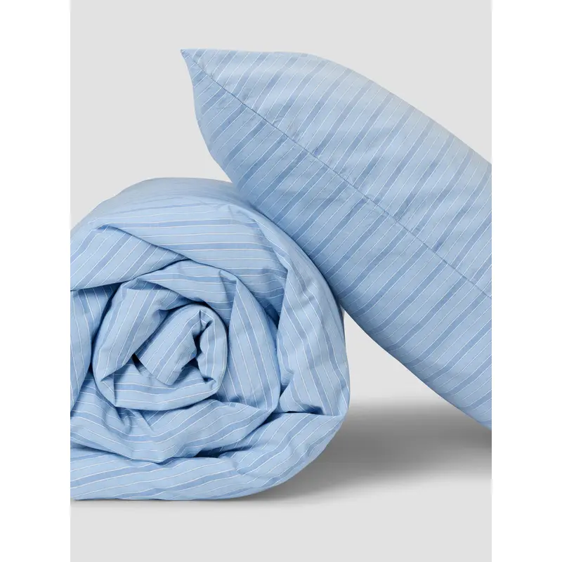 Pale Blue Favorite Shirt Stripe Kids Cotton Bedding Set