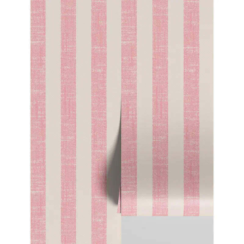 Pink Bloom Pembroke Stripe Wallpaper