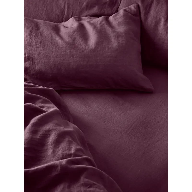 Berry 100% Linen Fitted Sheet