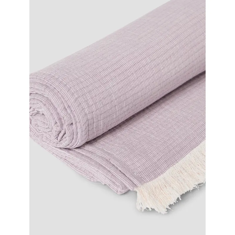 Elderberry Cotton Textured Throw