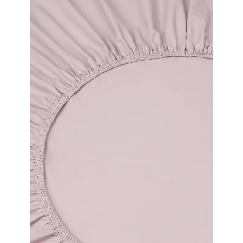 French Rose Washed Cotton Percale Fitted Sheet